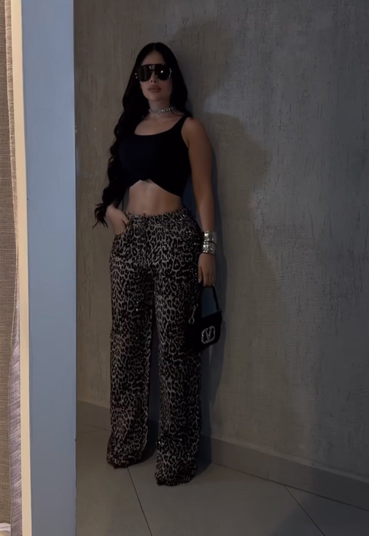 LEOPAR GLITTER JEANS