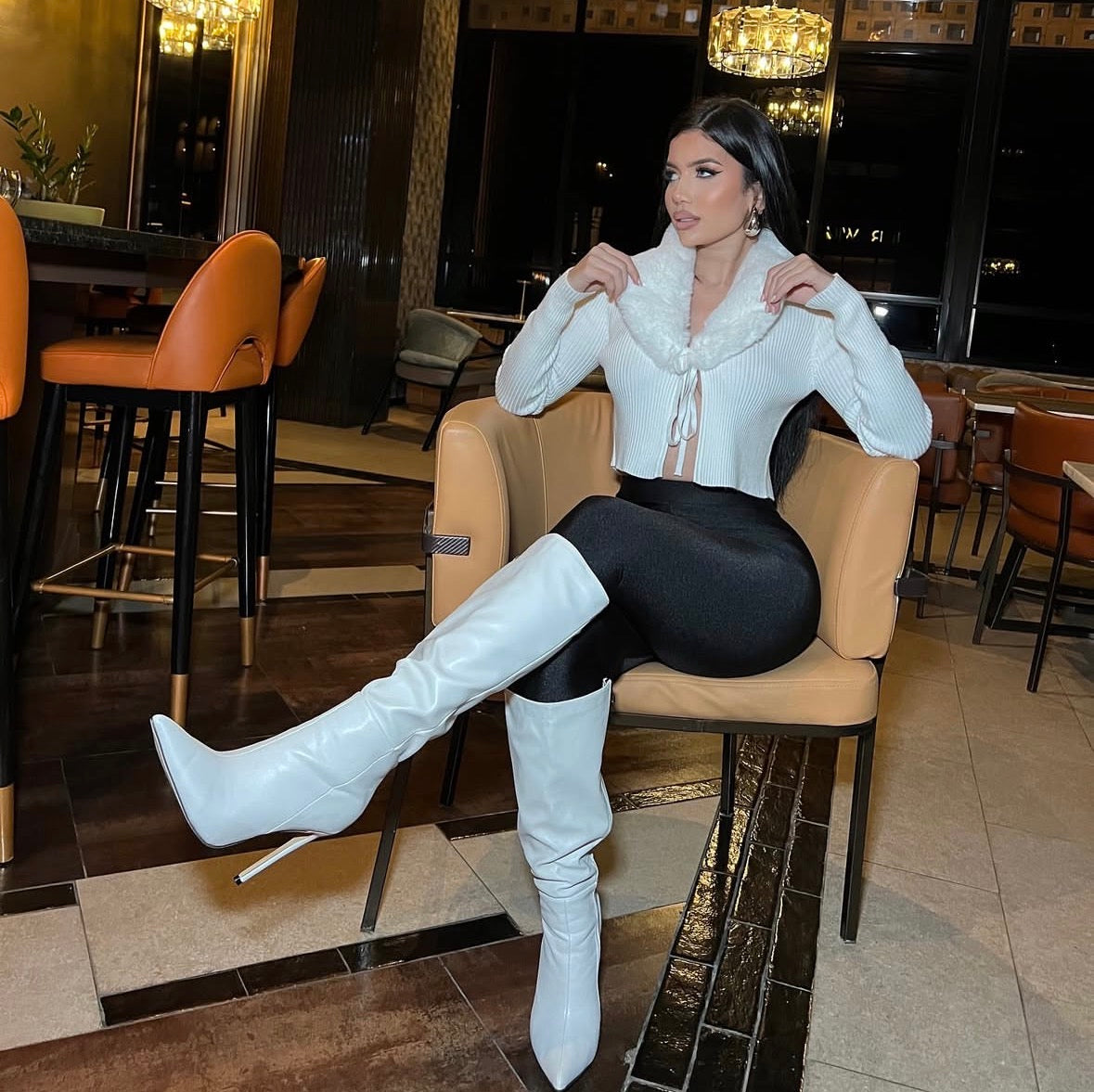 SATIN LEGGING