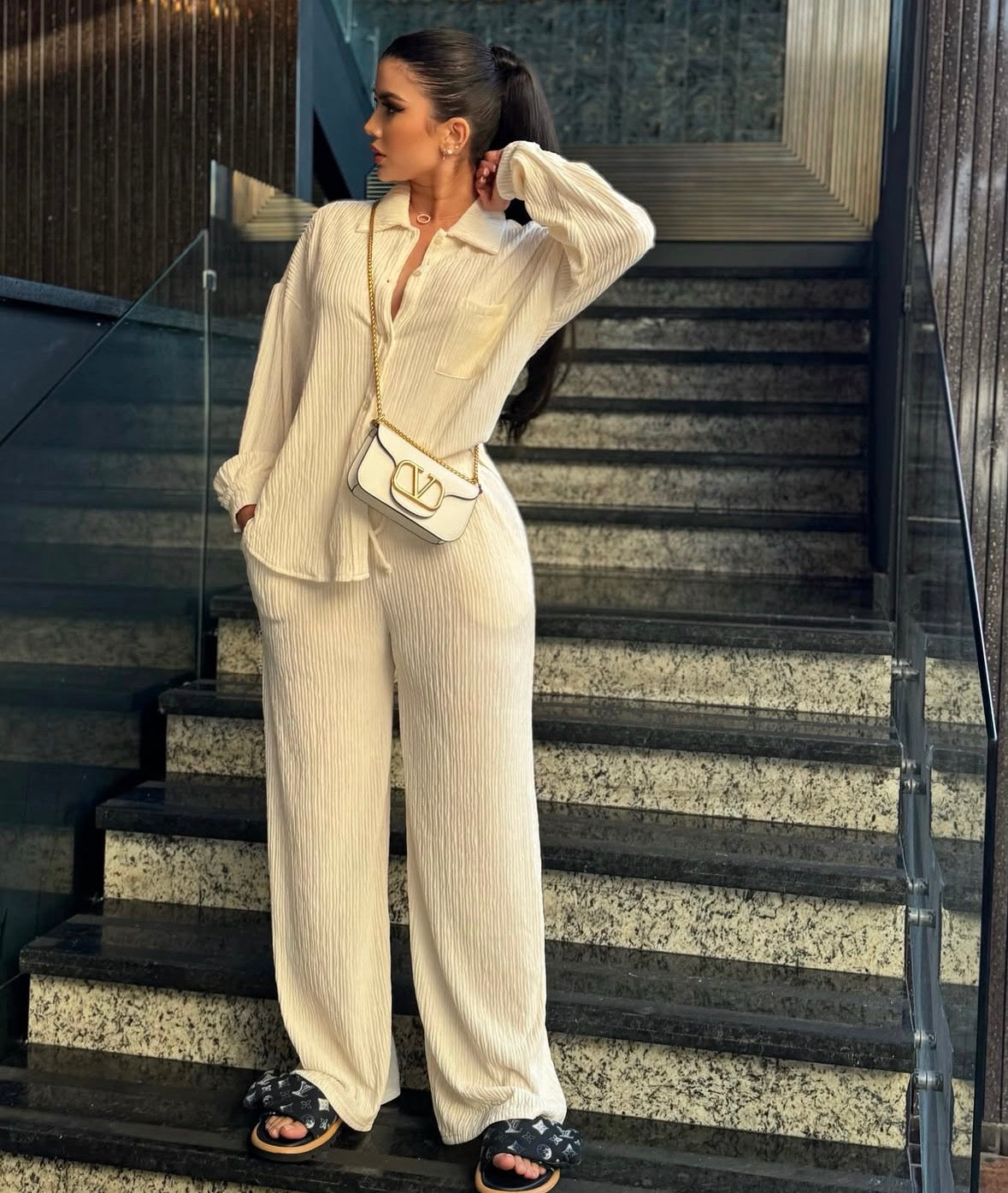 BEATIFULL ROMANTIC OFF WHITE SET